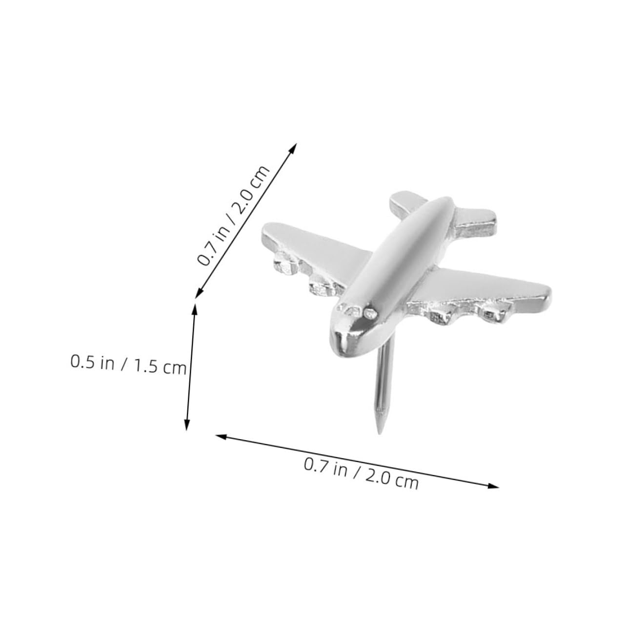 OSALADI 5 Series Chincheta De Avión De Metal Chincheta Decorativa Muro Alfiler De Cartel Chimeneas Mapa Tachuelas De Tablón De Anuncios Llave Pequeño Aguja De Acero Plata Piezas X 5