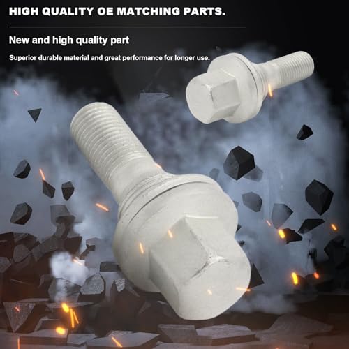 AUROLYNNE Radschraube Radbolzen M12x1,25 Flachbund für Berlingo C2 C3 Picasso 106 206 207 C4 C5 C6 Jumpy Mokka Vivaro