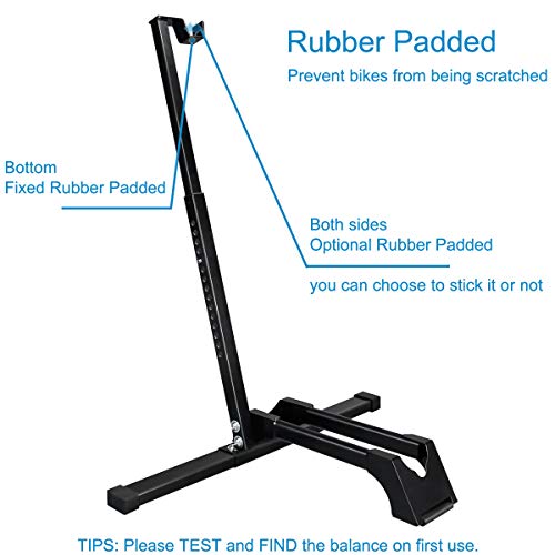 Qualward Bicycle Stand Vertical Bike Rack Floor Adjustable Upright Design, Space Saving for Living Room, Bedroom or Garage