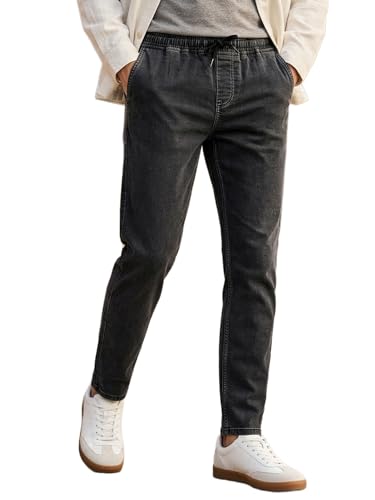 Image of Urbano Fashion Men's Regular Fit Mid Rise Washed Jogger Jeans Stretchable