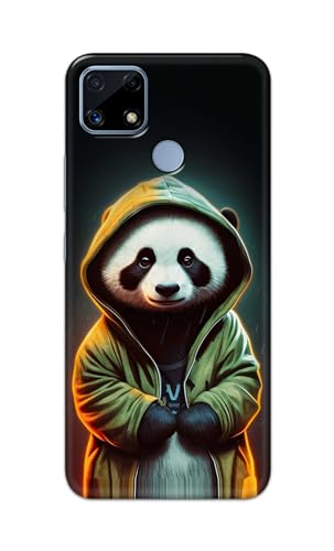 Image of Printed Hard Back Cover Case for Realme C25 | Realme C25s Back Cover (Cartoon Panda) -1111