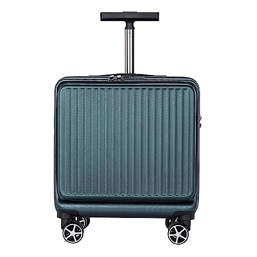 16 Inch Suitcase, Business Travel Check-in Carry-on Luggage Anti-Scratch Hard Suitcase with Wheels Portable Suitcase,Green (Green)