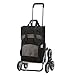 Andersen Einkaufstrolley Royal als Treppensteiger und Einkaufstasche Holly schwarz/braun 49 Liter Einkaufswagen Stahlgestell klappbar