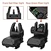 TFFUAM Foldable Fiber Optic Nylon Sights Flip Up Front and Back Sights Fiber Sights Set Back Up Sight Fit for Picatinny and Weaver 20mm Rails (Front Red+Back Green 1)