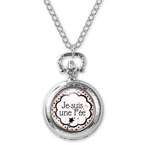 Collar de reloj de bolsillo   cabochon  