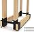 Artibear Outdoor Firewood Rack Bracket Kit, 2x4 Firewood Storage Holder with 3 Depth Adjustable, Lumber Storage Rack for Outdoor Indoor Patio, 1 Pair (2x4s not Included)