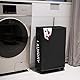 WOWLIVE Schlanker Wäschesammler Kleiner Wäscheboxen Faltbarer Wäschekorb Wasserdicht Wäschesack Schmaler Wäschesortierer mit Rollen - 44L,Schwarz