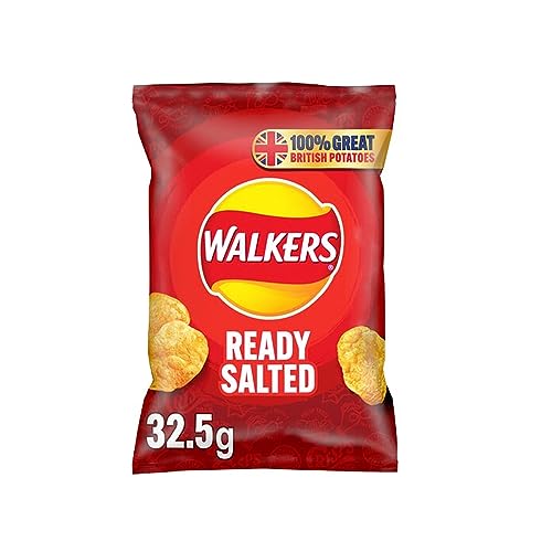 VSTAR Chips Crisps Bags Collections - Deliciously light & Crispy Chips Bags (Walkers Crisps Ready Salted 32.5g, 4 Packs)