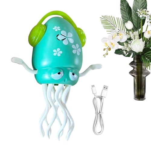 Jsnwernb 電動タコおもちゃ | スマート自動動作タコ LEDライトと音楽付き | 教室や幼稚園 旅行 室内 学習 家庭用 プレイルーム向けスマートトイ,リビングルームでも活躍
