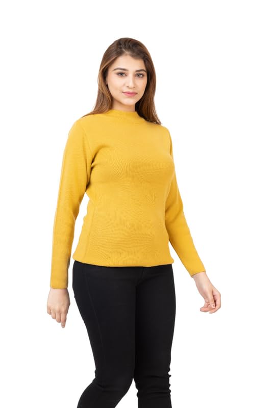 Image of TWENTY ME Winter Wear Casual Solid Acrylic Soft & Warm High Neck Skivvy for Women's