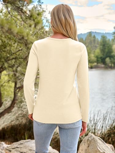 Image of AUTOMET Women's Long Sleeve Crewneck Shirts Casual Basic Tops