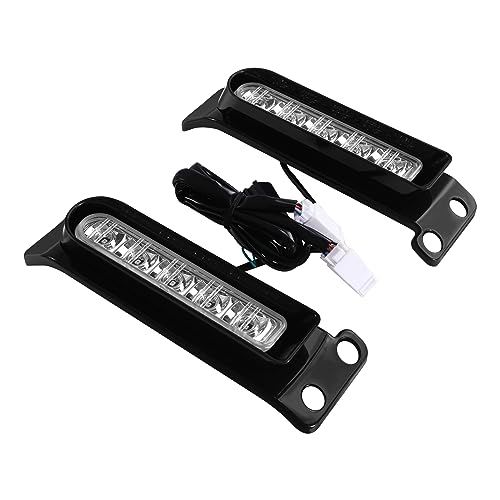 Insertos LED para alforjas, soporte de luz trasera para Harley Electra Glide y Street Glide (2014 en adelante), carcasa negra y lente transparente miniatura 5