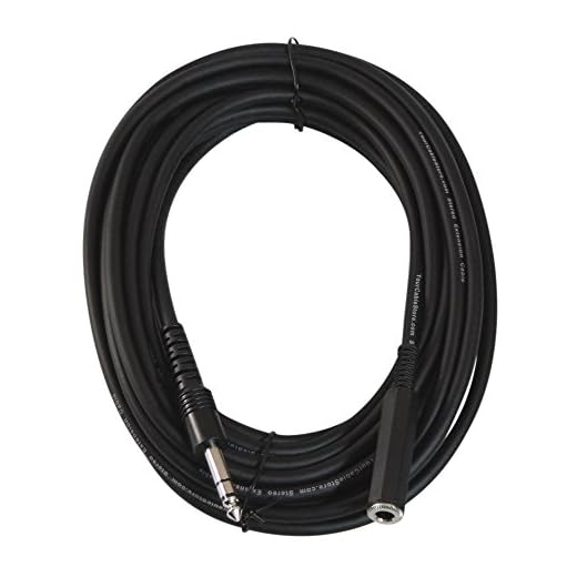 Your Cable Store 25 Foot 1/4 Inch Stereo Headphone Extension Cable