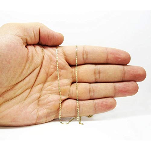 14K Gold Unisex 1.5mm Flat Mariner Link Chain Necklace- 14k Gold Necklaces 18" 20" 24"4
