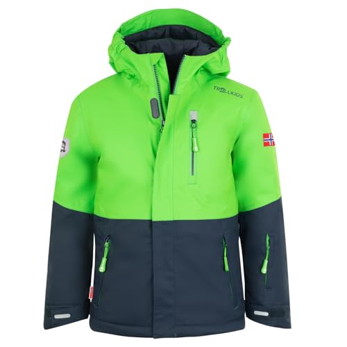 Trollkids Hallingdal Veste de ski pour fille, Vert vif, 164 Trollkids Hallingdal Veste de ski pour fille, Vert vif, 164