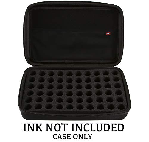 Image of 2TUFF Alcohol Ink Storage Case and Paint Carry Case - Fits up to 60 Bottles - Multi-Use Ink and Paint Organizer with Foam Insert and Inner Storage Pocket