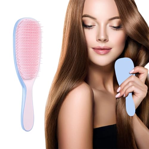 IEBTAWN 1 Pezzi Spazzola Capelli Districante, Pettine Massaggiante, Scioglinodi Anti Nodi, Per Capelli Ricci, Lisci, Fini, Bagnati E Lunghi, Hair Brush Anti Rottura Per Donna, Uomo E Bambini
