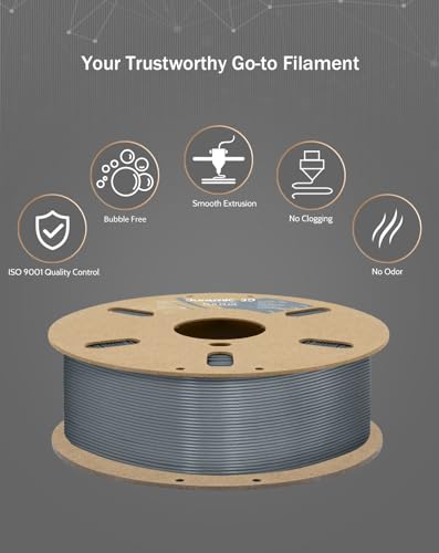 Image of DURAMIC 3D 1.75mm 2Kg Black + Silver PLA Plus 3D Printer Filament 2 Pack 1kg Spool (2.2lbs) PLA Pro Tougher and Stronger, Dimensional Accuracy + /- 0.02mm