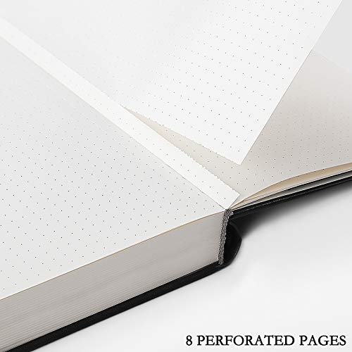 RETTACY-Dotted-Notebook-A5-Dotted-Grid-Journal-with-256-Pages120gsm-Thick-Paper8-Perforated-PagesSmooth-PU-LeatherInner-Pocket575--838