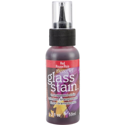 Transparent Glass Stain 2 Ounces-Red