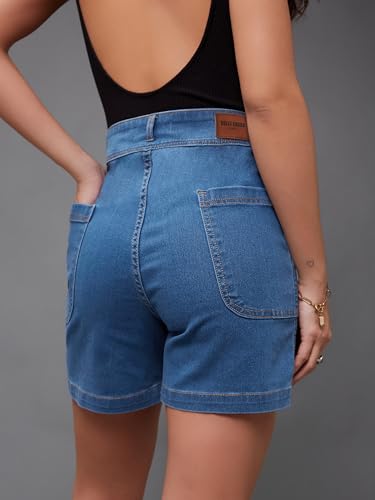 Image of Dolce Crudo Women's High Rise Denim Shorts - Relaxed Fit