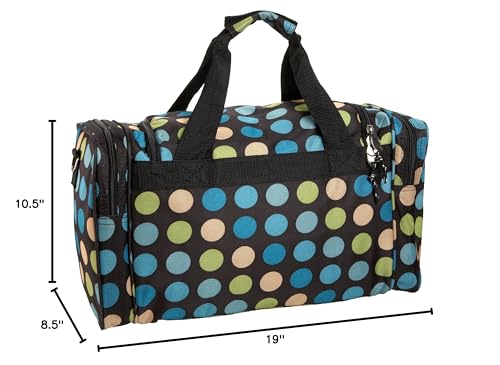Image of Rockland 19 inch Polyester Duffel Bag, Multi Blue Dot