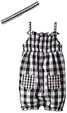 Calvin Klein Baby-Girls Infant Black White Plaid Romper