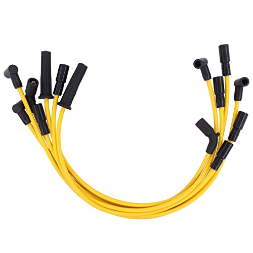 NewYall Pack of 7 8mm Ignition Spark Plug Wire Set for 4.3L V6 Chevy Express Astro S10 P30 for GMC C1500 Jimmy Savana Sonoma 1996-2005