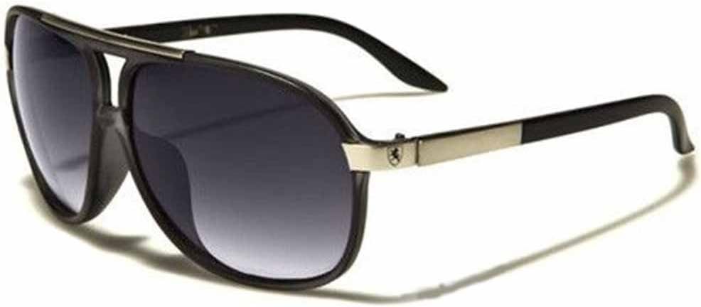 Mens Womens Retro Vintage 80s Classic Fashion Designer Aviator Sunglasses Black-Black(matte)