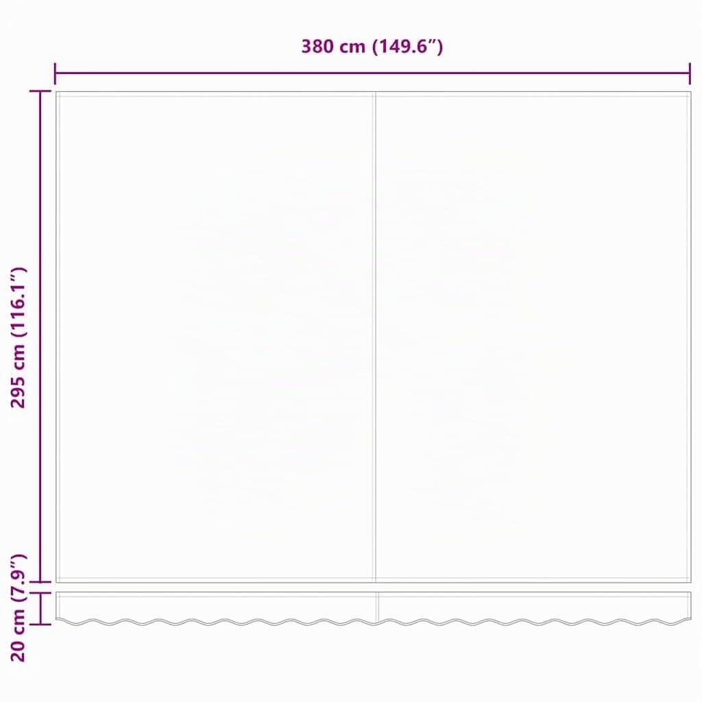 Toile de Rechange Store Banne Blanc 4 x 3 m Polyester 240 g/m², Lambrequin Inclus, Tissu Auvent Imperméabilisé Résistant UV Déperlant, Rechange Universelle Balcon Terrasse Jardin