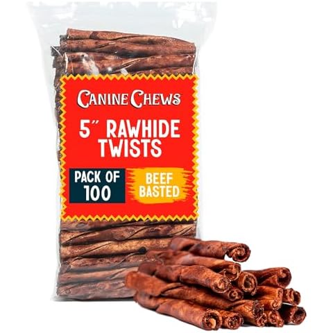 Canine Chews 5" Stick Twists Dog Treats Cover
