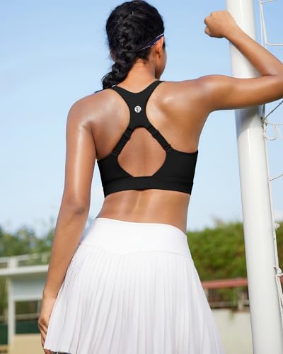 Image of RUNNING GIRL Adjustable Straps High Impact Sports Bra for Women,High Support Workout Sports Bras with Sewn in Pads