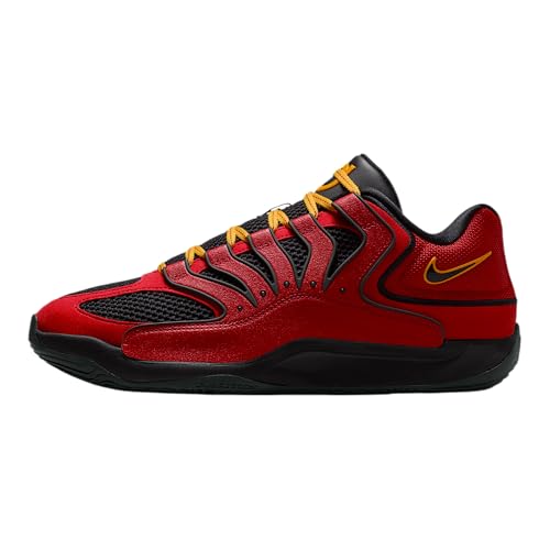 KD18 DMV Drive Basketball Shoes (HV1992-600, Fire Red/Amarillo/University Gold/Black) Size 10