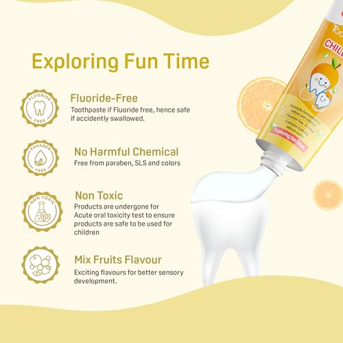 Image of Pigeon Children Orange Toothpaste 45 g | Gentle Daily Oral Care for Kids | pH-Balanced Formula | Mild Orange Flavour