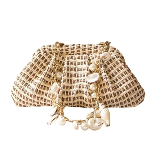 Sac à bandoulière tissé chic et grand sac à main de soirée