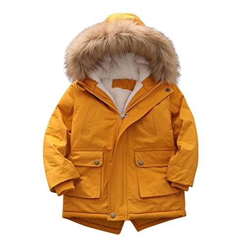 Water-proof Hooded Quilted Girls Thick Lined Jacket Winter Winter Pu-ffer Girls Girls' Outerwear Jackets and Coats