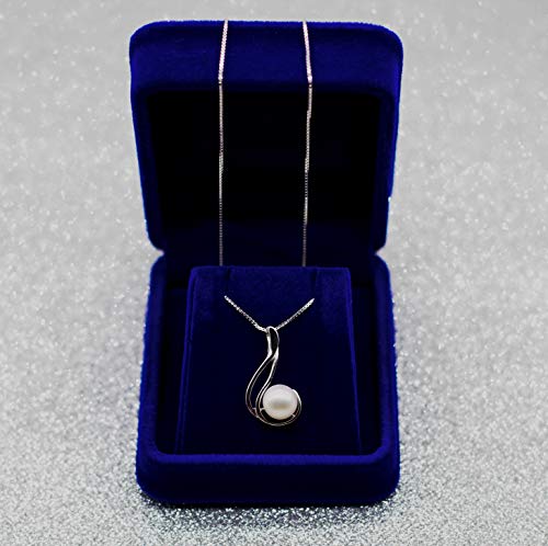 Nonnyl Pearl Necklaces For Women Freshwater Cultured 8Mm Pearls Pendant Jewelry Gifts 18 Inch Chain - Gifts For Mom Wife Girlfriend Her On Anniversary Valentines Day Mothers Day Birthday Christmas Gifts #TOP6