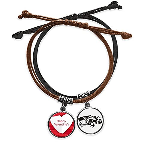Bracelet corde main chaîne à rayures rouges : l'accessoire de mode pour vos sorties