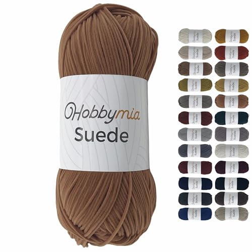 HobbyMia Suede Yarn - 50gr. / 1.76oz. - 160m. /...