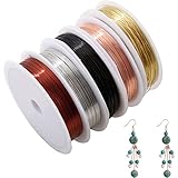 【Fabricación de Joyas】 Esta es la herramienta perfecta para mejorar el hogar, el alambre de cobre es fácil de cortar y se puede moldear en varias formas o envolver alrededor de cuentas.