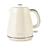 Haden Devon Cream Electric Fast Boil Kettle - 1.7L Capacity, BPA-Free, Auto-shutoff & Boil-Dry Protection