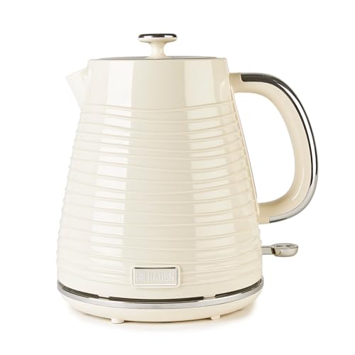 Haden Devon Cream Kettle - 1.7L Capacity, BPA-Free Kettle, Auto-shutoff & Boil-Dry Protection - 3000W Electric Fast Boil Kettle - Ergonomic Design Haden Devon Cream Kettle - 1.7L Capacity, BPA-Free Kettle, Auto-shutoff & Boil-Dry Protection - 3000W Electric Fast Boil Kettle - Ergonomic Design