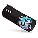 TIKTOK Trousse Scolaire Trousse Fille 21 cm Fournitures Scolaires Enfant Ado, Noir, Taille unique