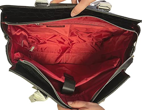 Image of JKM & Company Rolling Laptop Bag for Women | Designer Wheeled Briefcase | Fits 13-17 inch Laptops | Office Travel Computer Case