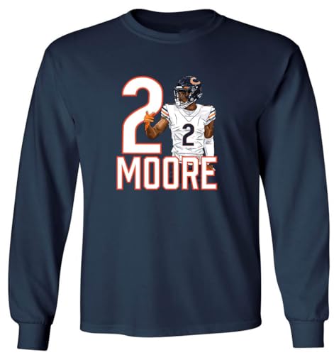 Long Sleeve DJ Moore 2 Chicago Shirt T-Shirt Mens Long Sleeve