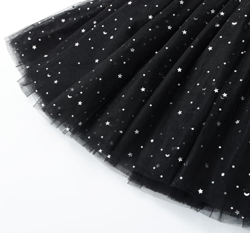 Image of GSVIBK Baby Girls Tutu Dress Sleeveless Toddler Cotton Tulle Skirt Princess Party Prom Dresses