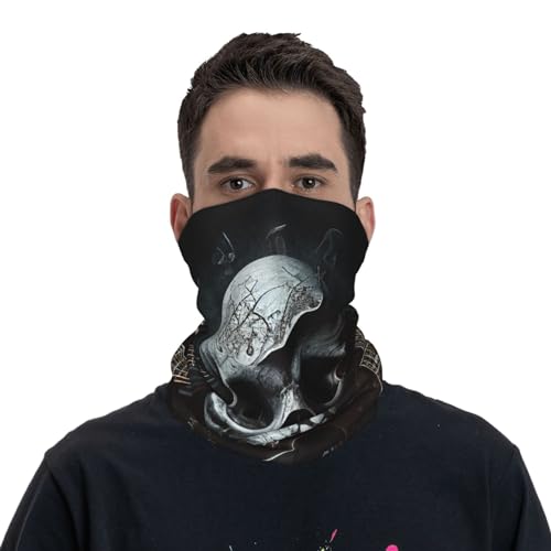 Bandana para rostro y cuello tipo pasamontañas Skull Death Music Rock Heavy Metal Cool para mujer y hombre, para motocicleta, ciclismo, esquí y fiestas miniatura 2