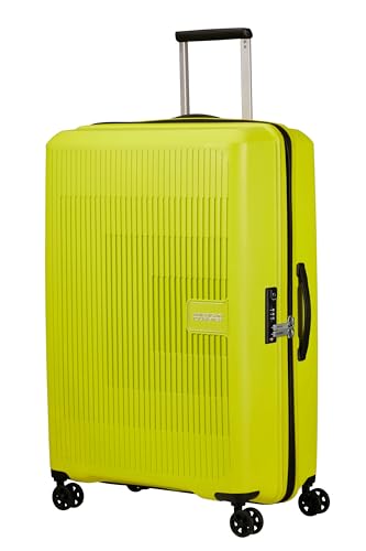 American Tourister Aerostep - Spinner L, étui Extensible, 77 cm, 101,5/109 L, Vert (Citron Clair)