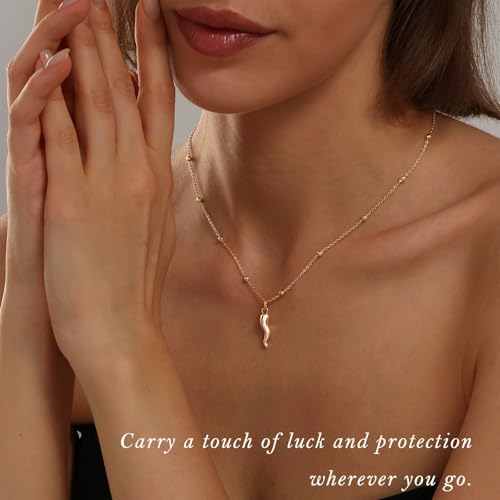 Image of Gold Silver Necklace for Women, Dainty Cubic Zirconia Pendant