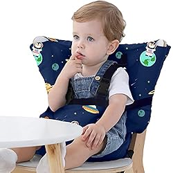 Trona De Tela Portatil Vine Easy Seat - Trona portátil de viaje ajustable, segura y lavable, funda de asiento para trona infantil, práctica trona de tela que cabe en tu bolso
